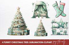 Mint Christmas Baby First Clipart Sublimation Product Image 1