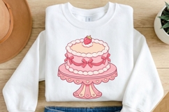 Valentine Cake PNG SVG Bundle, Pink Cake Clipart, Heart Cake Product Image 4