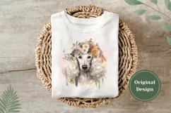 Watercolor Poodle Dog Illustration, Poodle Dog Sublimation Product Image 4