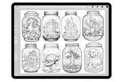 40 Wonder Life in Jar Procreate Stamp Brushes Product Image 2