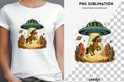 UFO horse png design for T-shirts Product Image 4