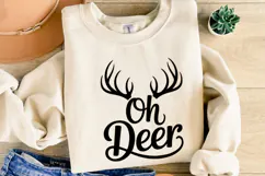Oh Deer Svg | Christmas svg | Shirt Svg Product Image 5