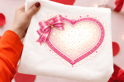 Coquette Bow Heart PNG, Coquette Bow Heart Frame PNG, Product Image 2