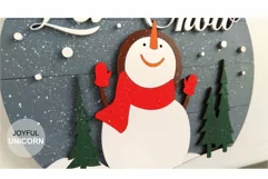 Let It Snow sign SVG | Christmas Snowman SVG Laser cut File Product Image 4