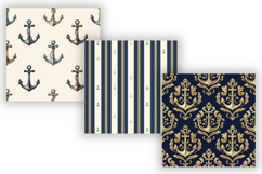 Anchor Digital Paper Pack, Classic Nautical Seamless Pattern Product Image 4