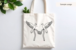 Wedding Doves With Rings SVG Product Image 4