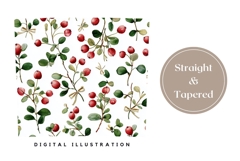 Watercolor Cowberry Tumbler Wrap, Berries Tumbler Product Image 4