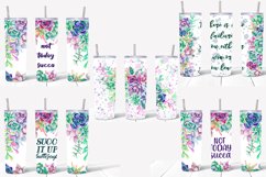 Watercolor succulent tumbler bundle Product Image 3
