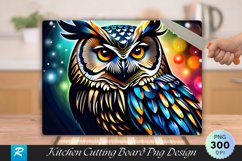3D Owl Bird Cutting Board Sublimation Design Product Image 1