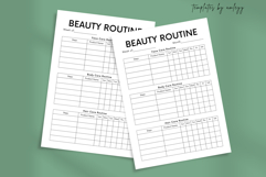 Simple Beauty Routine Tracker Editable Canva Template, Product Image 2