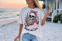 Skeleton Iced Coffee Lover PNG, Trendy Coquette Caffeine Product Image 4
