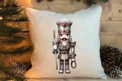 Cute Silver Christmas Watercolor Clipart, Christmas SVG Product Image 4