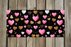3d love Hearts | black &amp; pink Sublimation Mug design Bundle Product Image 4