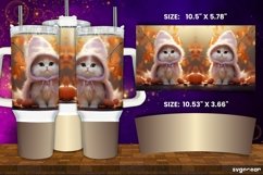 Halloween Cats Tumbler Wrap Bundle | 40 Oz | Sublimation Product Image 5