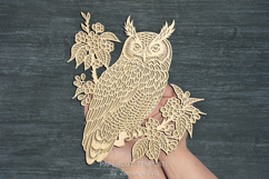 Owl birds lasercut svg, owl laser cut ornament or keychain Product Image 4