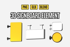 3D Signboard Mockup Pack 1 Product Image 1