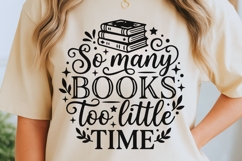 So Many Books Too Little Time Svg, Book Lover Svg. Product Image 5