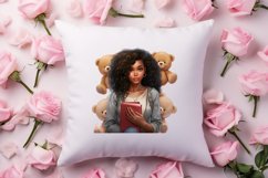 Valentines Day Bookworm African Girl Clipart Product Image 4
