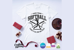 Softball SVG PNG EPS Canva, Editable Team Logo Design Product Image 4