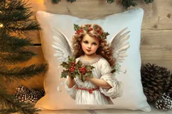 Christmas Black Angel Clipart, Christmas Angel Clipart Product Image 4