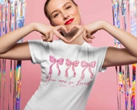 Coquette Bow You Are So Loved PNG Glitter Valentine png Product Image 2