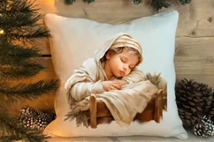 Christmas Baby Jesus Watercolor Clipart, Christmas Baby Jesu Product Image 4