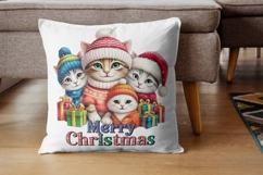 Cute Christmas Cat Bundle | 300 DPI PNG Sublimation Designs Product Image 4