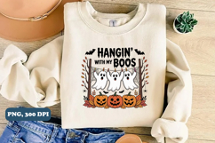 Funny Hanging Ghosts Halloween PNG Sublimation Product Image 5