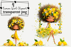 Lemon Girl Clipart Watercolor PNG Product Image 1