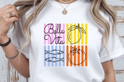 Bella Vita SVG | Italian Retro Grid | Lemon Sardine Tomato Product Image 4