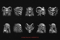 10 Bundle Dark Art Skull Elf Fairy Girl Monster Horror Scary Product Image 6