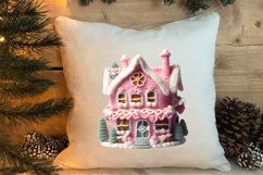 Pink Christmas Crochet Clipart, Christmas PNG Product Image 4