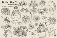 70 Fall plants and flowers SVG PNG EPS Product Image 4