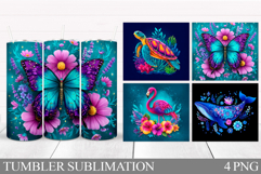 Animals Tumbler Sublimation. Butterfly Tumbler Design Product Image 1
