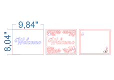 Christmas Welcome Sign SVG laser cut files for Glowforge Product Image 4