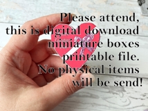 Miniature Valentine day candy box heart shape digital file Product Image 4