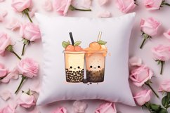 Cute Bubble Tea Valentine Clipart, Valentines Clipart Product Image 4