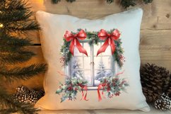 Watercolor Christmas Window Clipart Product Image 4