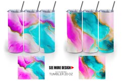 Alcohol Ink Pink Agate | Tumbler Sublimation Wrap Product Image 3