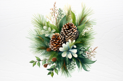 Winter Christmas Greenery Clipart PNG Product Image 4