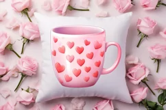 Pink Valentines Day Hearts Clipart, Valentine Hearts Clipart Product Image 4