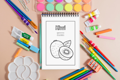 A to Z Fruit Coloring Book Printable Product Image 4