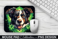St. Patrick&#039;s Day DOG Sublimation Mouse Pad Design Product Image 1