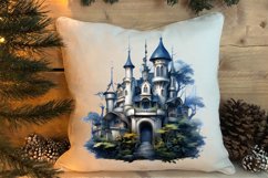 Blue Christmas Watercolor Clipart, Blue Christmas Sublimatio Product Image 4