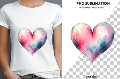 Valentine heart png design for T-shirts Product Image 4