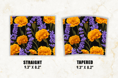 Lavender &amp; Marigold Flower Tumbler Wrap | 20 oz tumbler wrap Product Image 2