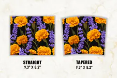 Lavender & Marigold Flower Tumbler Wrap | 20 oz tumbler wrap Product Image 2