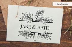 Hand Drawn Wedding Frame SVG With Leaf Border Product Image 4