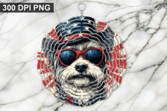 Dog Wind Spinner Sublimation -4Th Of July wind spinner PNG Product Image 1
