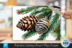Pine Cone Evergreen Christmas Cutting Board PNG Product Image 1